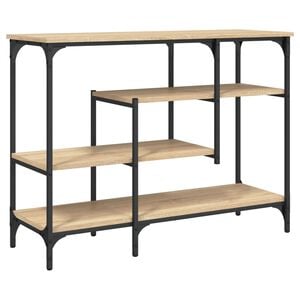 vidaXL Mesa consola con estantes roble Sonoma 100x35x75 cm