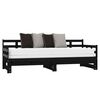 vidaXL Sof&aacute; cama extra&iacute;ble sin colch&oacute;n negro 2x(90x190) cm