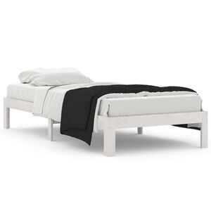 vidaXL Estructura de cama sin colch&oacute;n madera de pino blanca 90x200 cm