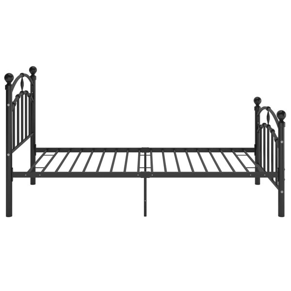 vidaXL Estructura de cama sin colchón metal negro 100x200 cm