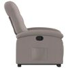 vidaXL Sill&oacute;n reclinable elevable tela gris taupe