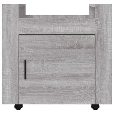 vidaXL Carrito de escritorio contrachapada gris Sonoma 60x45x60 cm