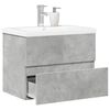 vidaXL Set muebles de ba&ntilde;o 2 piezas madera contrachapada gris hormig&oacute;n