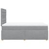 vidaXL Cama box spring con colch&oacute;n tela gris claro 120x190 cm