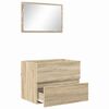 vidaXL Juego de muebles de ba&ntilde;o Roble Sonoma Madera contrachapada