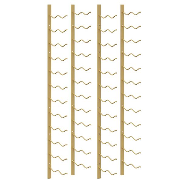 vidaXL Botellero de pared para 24 botellas 2 unidades hierro dorado