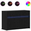 vidaXL Mueble de TV 91 x 34 x 61 cm Roble Negro Madera de ingenier&iacute;a
