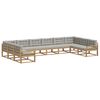 vidaXL Conjunto de sof&aacute;s de exterior 10 uds. Blanco y Gris Claro