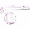 vidaXL Toldo Manual Blanco 4,5 x 3 m Metal