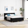 vidaXL Cama tipo Box Spring con colch&oacute;n Negro 190 x 140 cm tela