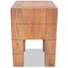 vidaXL Taburete de madera maciza de caoba