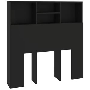 vidaXL Mueble cabecero negro 100x19x103,5 cm