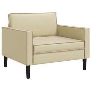 vidaXL Sill&oacute;n XL Crema Cuero sint&eacute;tico