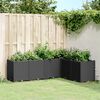 vidaXL Jardinera PP negro 160x120x53 cm