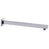 vidaXL Barra de soporte ducha cuadrada acero inox 201 plateado 40 cm