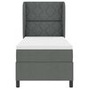 vidaXL Cama tipo Box Spring con colch&oacute;n Gris oscuro 80 x 200 cm tela