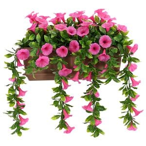 vidaXL Flores Artificiales Rojo P&uacute;rpura 55 x 20 x 55 cm PE y acero