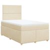 vidaXL Cama box spring con colch&oacute;n tela color crema 120x190 cm