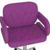 vidaXL Silla de comedor giratoria de cuero sint&eacute;tico morado