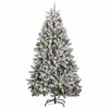vidaXL &Aacute;rbol de Navidad artificial con bisagras 300 LED y bolas 270 cm