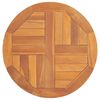 vidaXL Superficie de mesa redonda madera maciza de teca 2,5 cm 50 cm