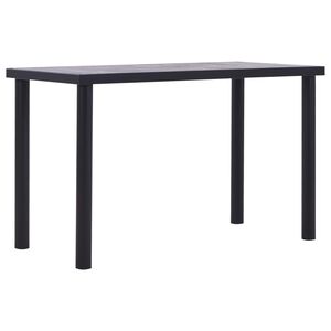 vidaXL Mesa de comedor de MDF negro y gris hormig&oacute;n 120x60x75 cm