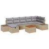 vidaXL Conjunto de sof&aacute;s de jard&iacute;n 8 uds. Beige rat&aacute;n sint&eacute;tico