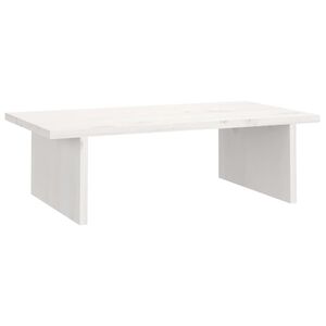 vidaXL Soporte de monitor madera maciza de pino blanco 50x27x15 cm