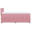 vidaXL Cama box spring con colch&oacute;n terciopelo rosa 90x190 cm