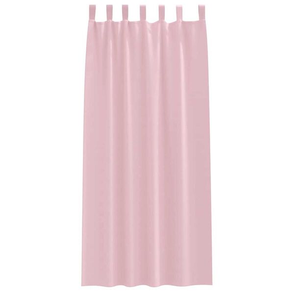 vidaXL Cortinas Opacas con Anillas 2 pcs Rosa Beb&eacute; 260 x 140 cm