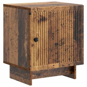 vidaXL Mesa de noche Madera envejecida 43 x 34,5 x 50 cm