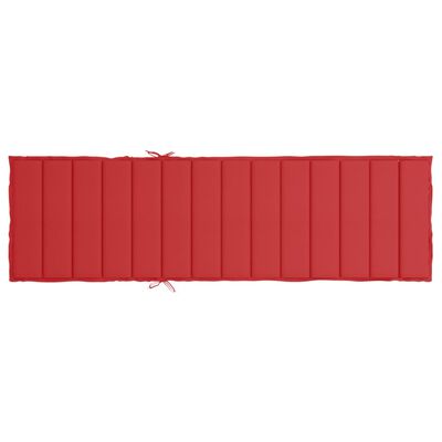 vidaXL Cojín de tumbona de tela Oxford rojo 200x70x3 cm