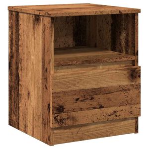 vidaXL Mesita de noche madera de ingenier&iacute;a envejecida 40x40x50 cm