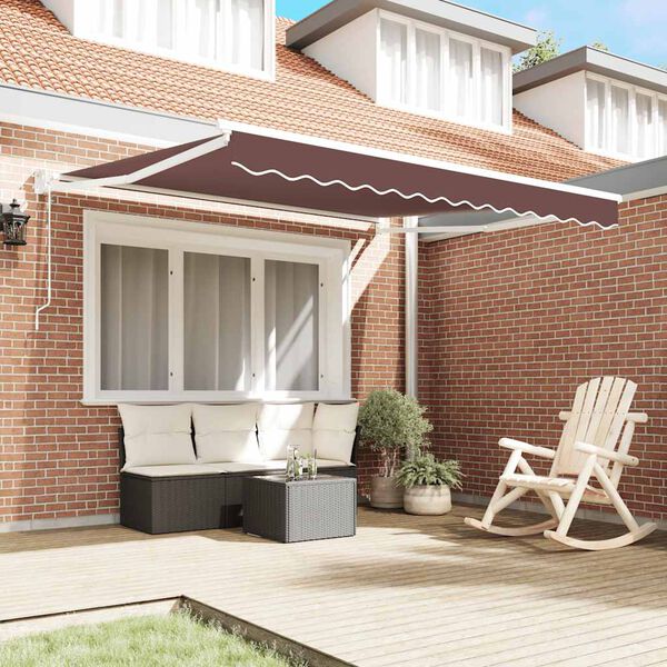 vidaXL Toldo retr&aacute;ctil autom&aacute;tico burdeos 300x250 cm