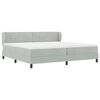 vidaXL Cama tipo Box Spring Gris claro 200 x 200 cm Terciopelo