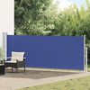 vidaXL Toldo lateral retr&aacute;ctil de jard&iacute;n azul 140x500 cm