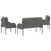 vidaXL Juegos de sof&aacute;s con coj&iacute;n 3 pcs Gris oscuro 115 x 56 x 80 cm