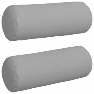 vidaXL Cojines Bolster 2 pcs Gris Nube &Oslash; 25 x 70 cm tela