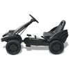 vidaXL Kart con pedales y asiento ajustable negro