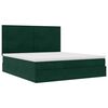 vidaXL Estructura de cama otomana colchones terciopelo verde oscuro