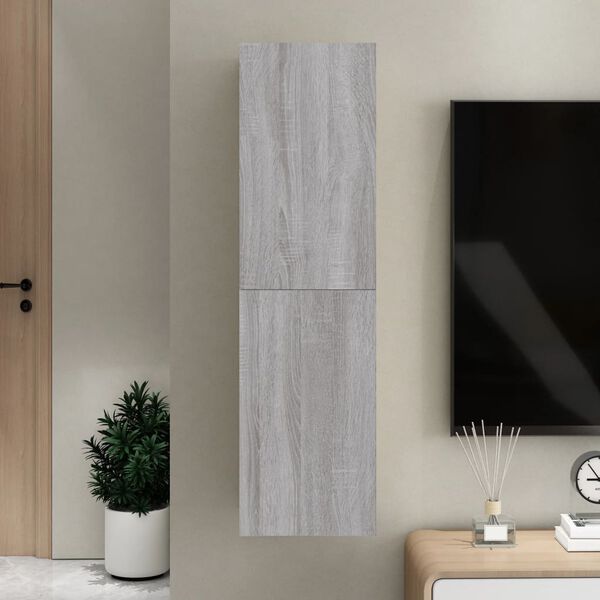 vidaXL Mueble para TV de pared gris Sonoma 30,5x30x110 cm