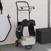 vidaXL Carrito de silla de montar plegable acero negro