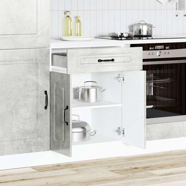 vidaXL Mueble bajo de cocina Kalmar madera de ingenier&iacute;a gris hormig&oacute;n