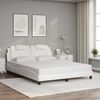 vidaXL Estructura de cama Viana con LED sin colch&oacute;n blanco 160x200 cm