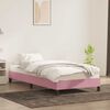 vidaXL Estructura de cama sin colch&oacute;n terciopelo rosa 80x210 cm