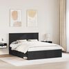 vidaXL Estructura de cama Negro 160 x 200 cm Madera de pino macizo