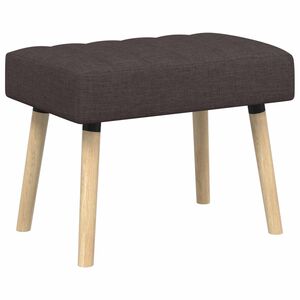 vidaXL Banco con tapizado en canal Marr&oacute;n Oscuro 60 x 40 x 45 cm Tela
