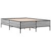 vidaXL Estructura cama madera ingenier&iacute;a metal gris Sonoma 120x200 cm
