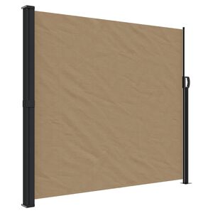 vidaXL Toldo lateral retr&aacute;ctil gris taupe 180x500 cm
