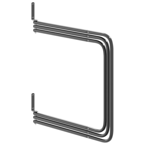 vidaXL Soporte para manta de montura 3 brazos hierro negro
